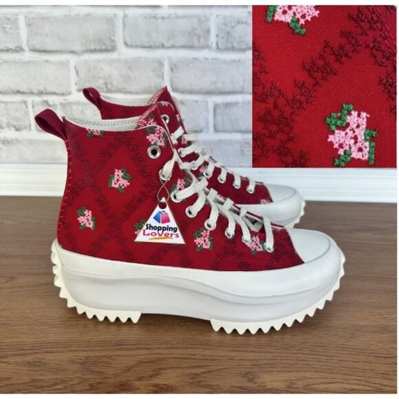 Converse Other - ⭐⭐CONVERSE Run Star Hike Platform Sz 9.5 Men's Shoes Cross Stitch Roses A14885C⭐